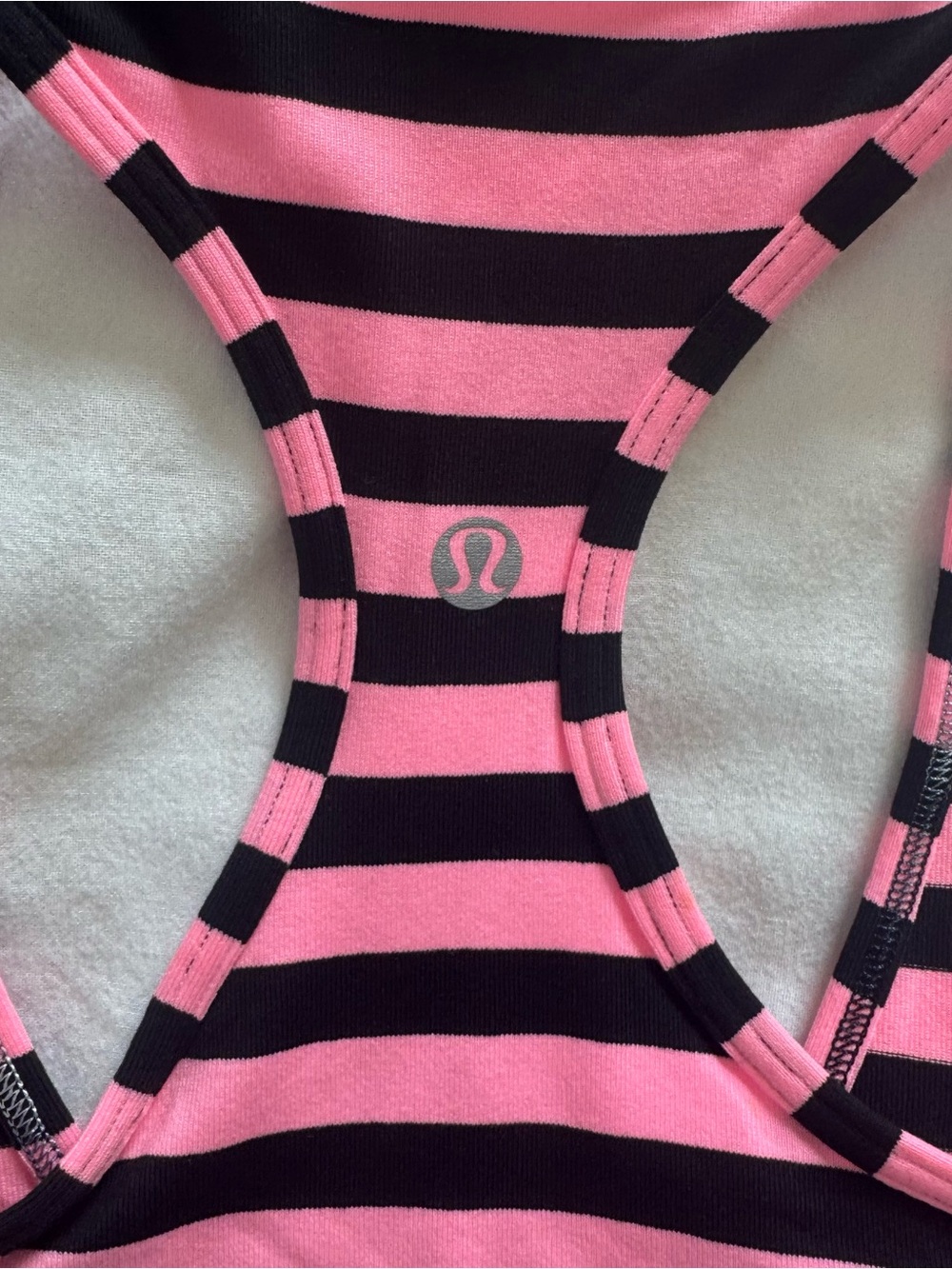 Lululemon Pink and Black Striped Racerback Tank Top size 4 womens NWOT - Picture 4 of 4